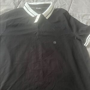 Express Black Polo Shirt with White Trim